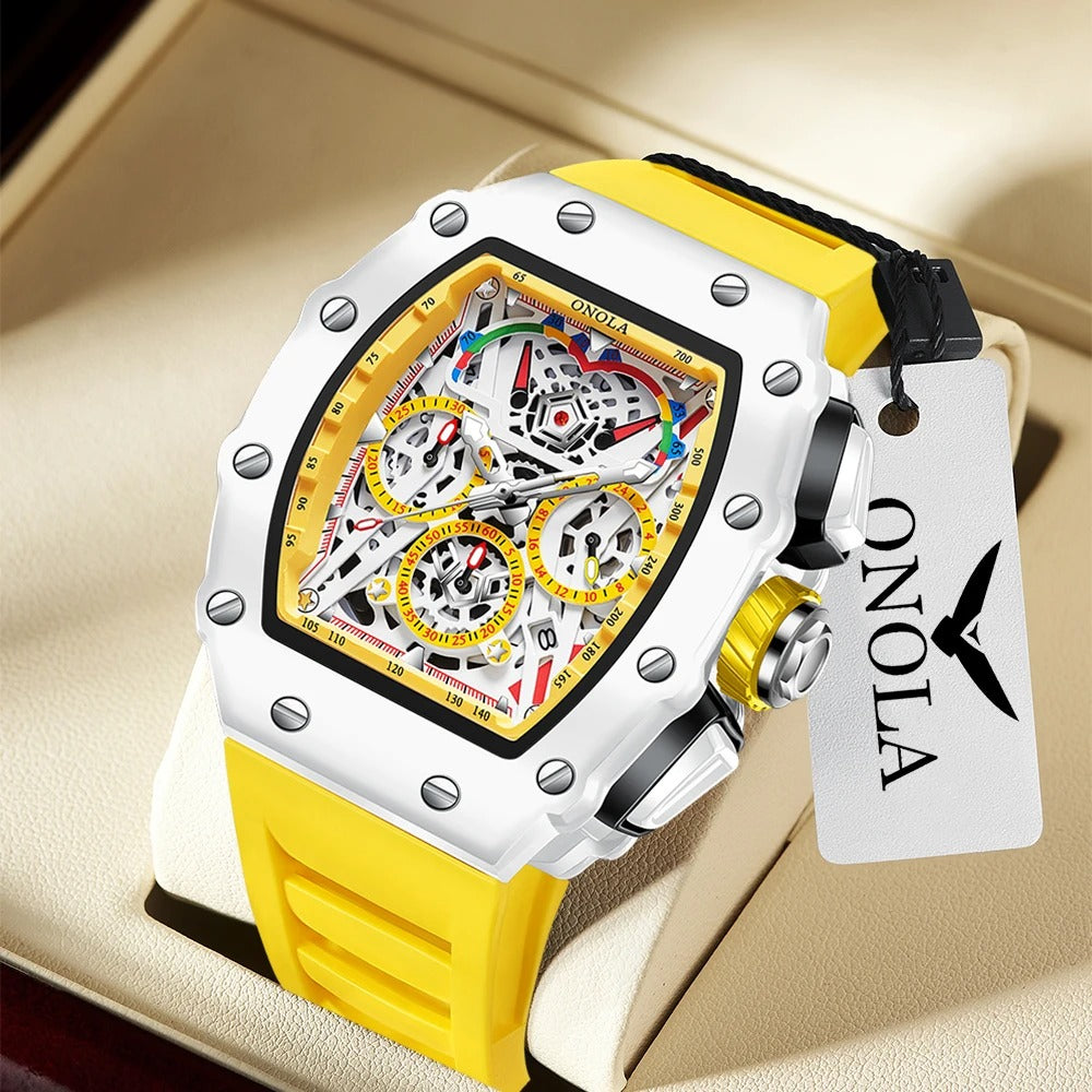 ONOLA™ 6827W – El Reloj que Proyecta Autoridad